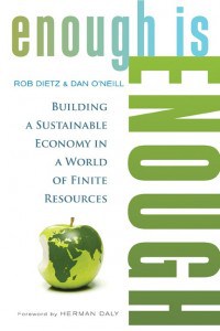 The book contains an actual blueprint of policies that could create a sustainable economy.