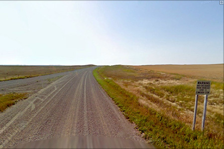 The U.S.-Canada border.